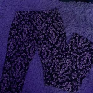Forever 21 flower print flare leggings
